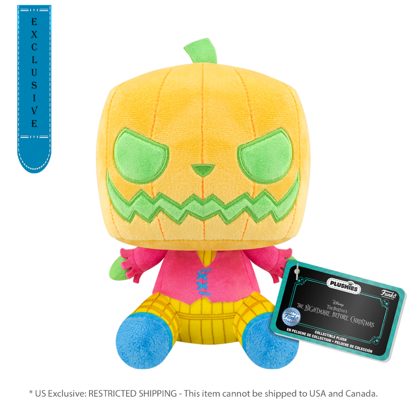The Nightmare Before Christmas - Pumpkin King (US Exclusive) Black Light 7 Inch Pop! Plush