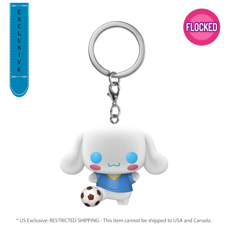 Sanrio - Cinnamoroll (with Soccer Ball) US Exclusive Flocked Pop! Keychain