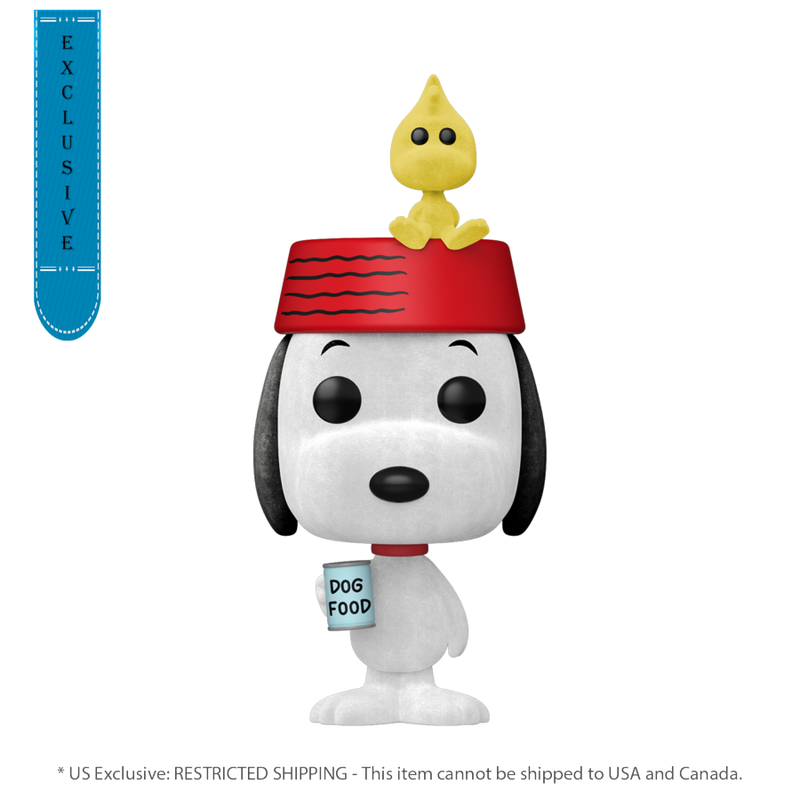 Peanuts - Snoopy with Woodstock Flocked Pop! Vinyl Figure