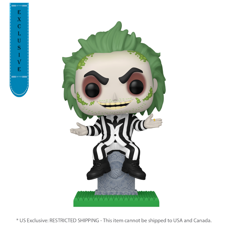 Beetlejuice - Beetlejuice on Tombstone (US Exclusive) Glow Pop! Vinyl Figure