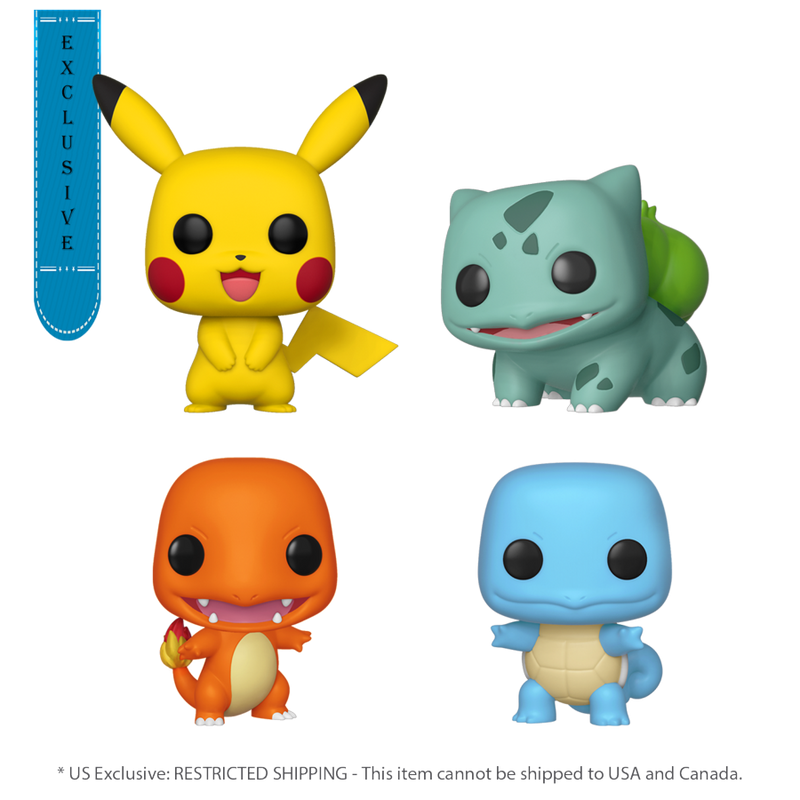 Pokemon - Starters (US Exclusive) Pop! Vinyl Figure 4 Pack