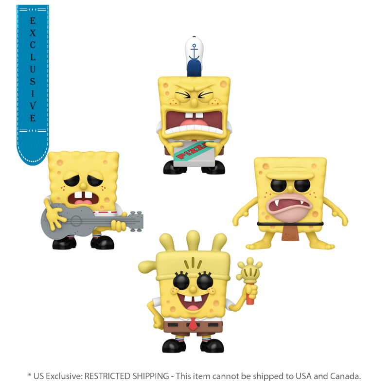 Spongebob Squarepants - Spongebob (US Exclusive) Pop! Vinyl Figure 4 Pack