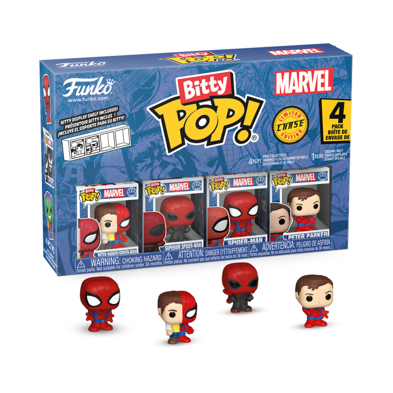 Spider-Man - Peter Parker Split Bitty Pop! 4 Pack
