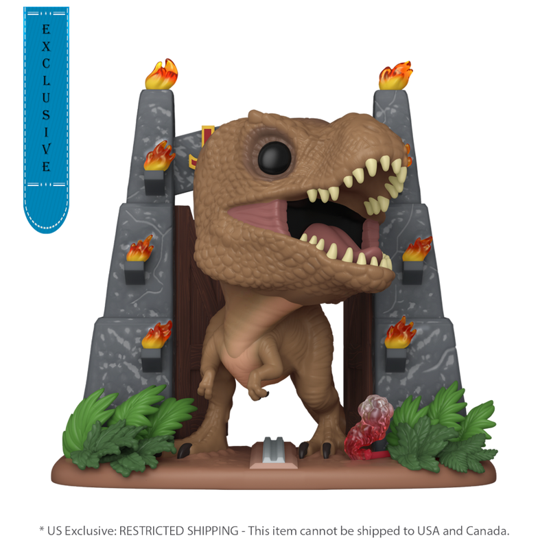 Jurassic Park - Tyrannosaurus Rex with Gates (US Exclusive) Pop! Deluxe