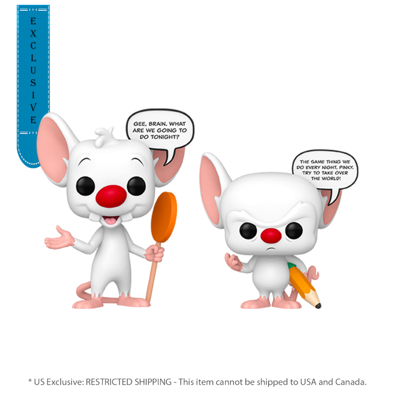 Pop! Sayings - Pinky & The Brain Glow (US Exclusive) Pop! 2 Pack