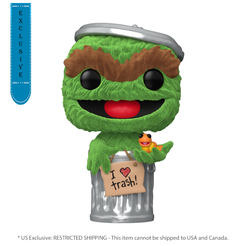 Sesame Street - Oscar the Grouch Flocked Pop! Vinyl Figure