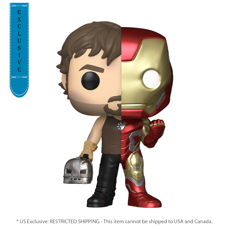 Marvel: Split - Tony Stark/Iron Man (US Exclusive) Pop! Vinyl Figure