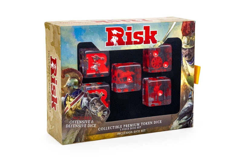 Metallic Dice Games - Risk 22mm Oversized Dice Set- Offense and Defense Dice