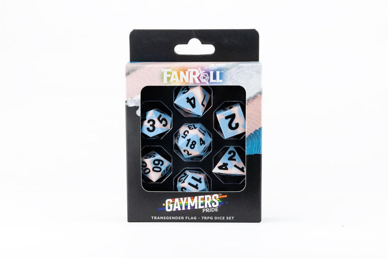 Metallic Dice Games – 16mm Pride Dice Set – Transgender