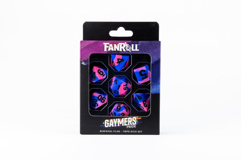 Metallic Dice Games – 16mm Pride Dice Set – Bisexual