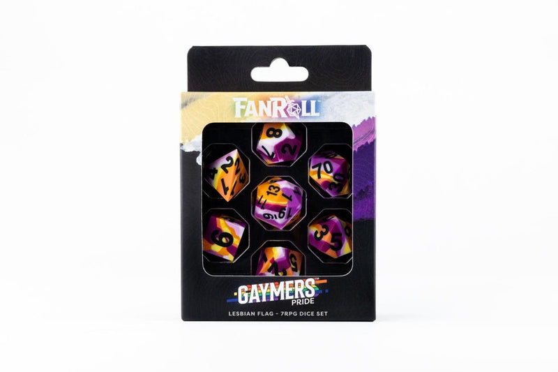 Metallic Dice Games – 16mm Pride Dice Set – Lesbian