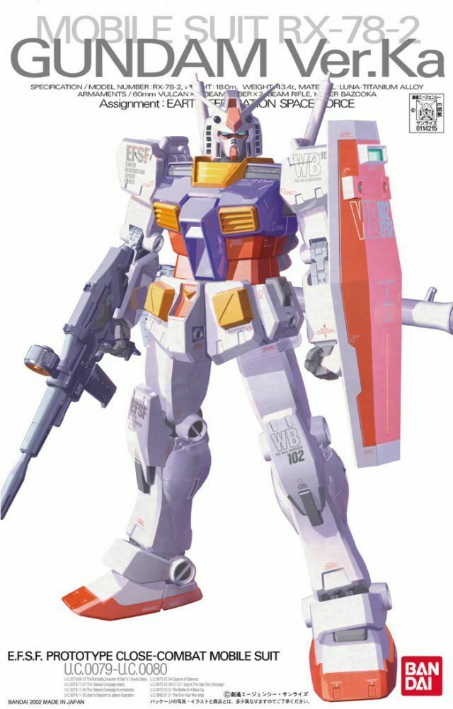 MG 1/100 Rx-78-2 Gundam (Ver.Ka) Model Kit