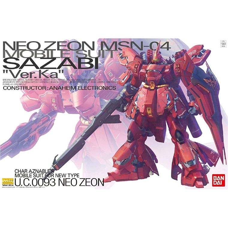 1/100 MG MSN-04 Sazabi Ver. Ka Model Kit