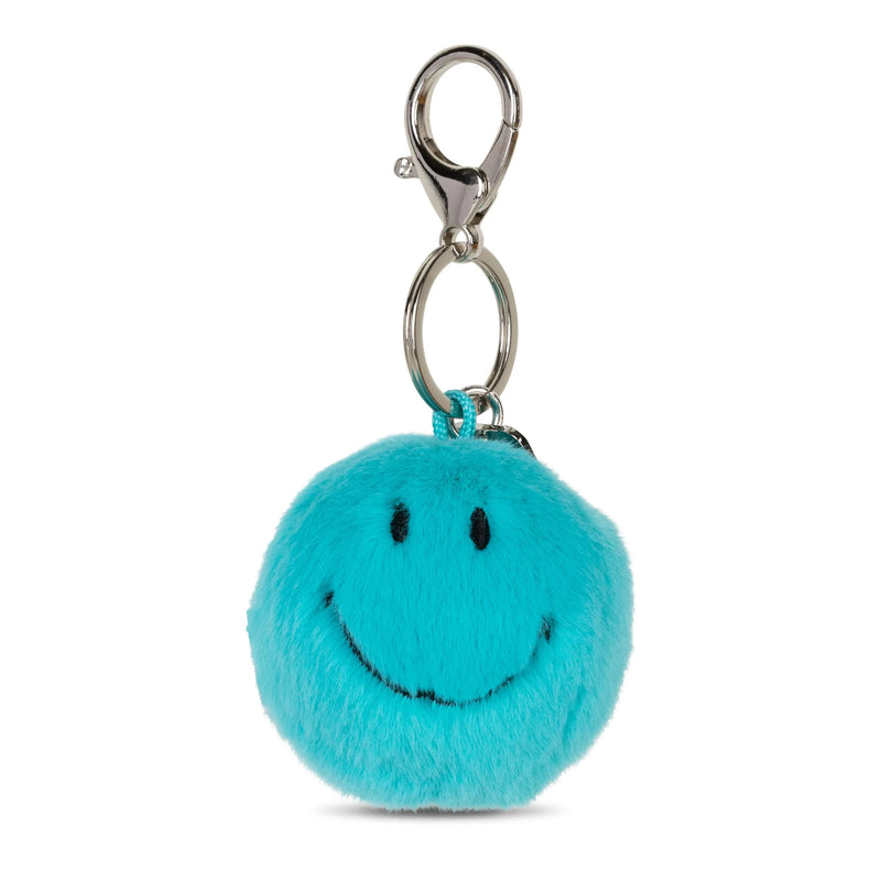 Smiley: ECO Fuzzy Teal Keychain (5.5 cm)