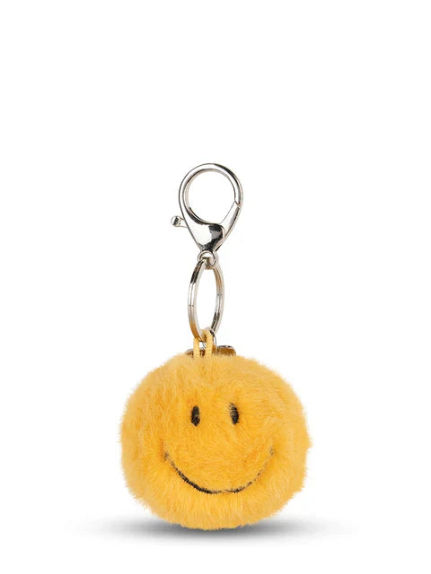 Smiley: ECO Fuzzy Yellow Keychain  (5.5 cm)