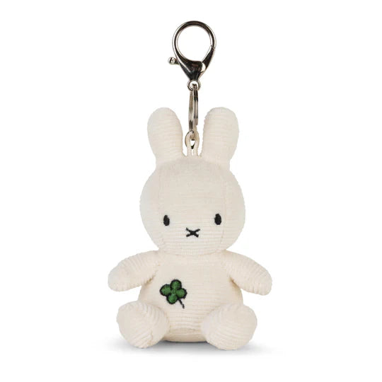 Miffy: ECO Corduroy - Offwhite Four Leaf Clover Keychain (10 cm)
