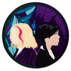 Wednesday - Stained-glass Character Pin