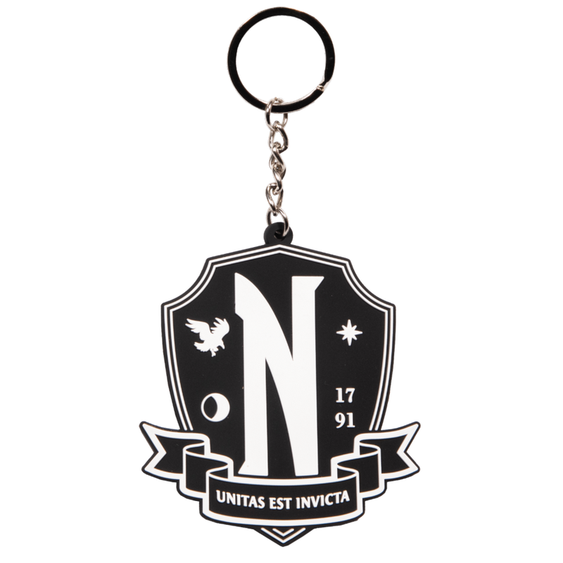 Wednesday - Nevermore Crest Keychain