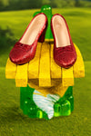The Wizard of Oz - Scaled Ruby Slippers Statuette on Light-Up Stand