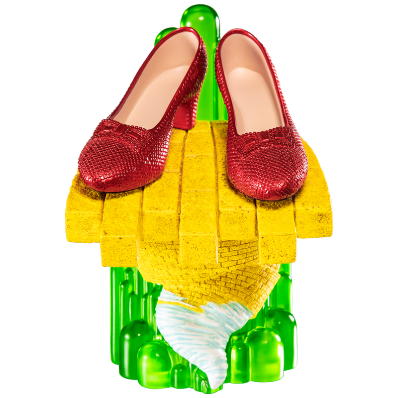 The Wizard of Oz - Scaled Ruby Slippers Statuette on Light-Up Stand