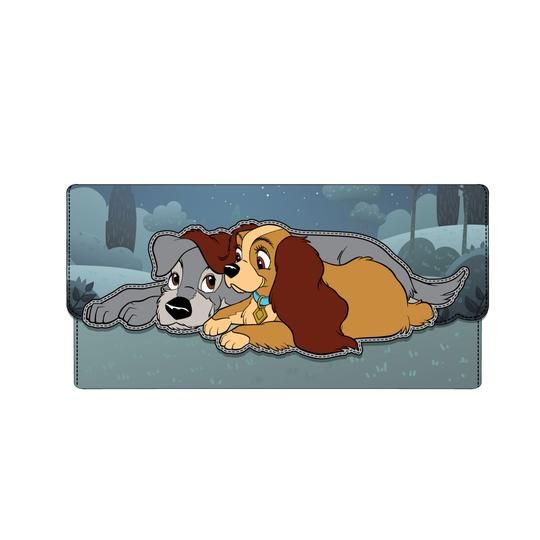 LADY AND THE TRAMP - WET CEMENT FLAP WALLET