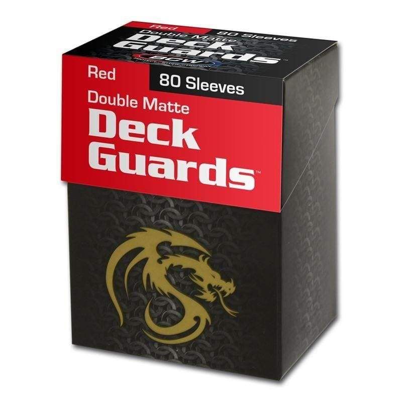Image BCW Deck Guard Boxed Sleeves (80) Red