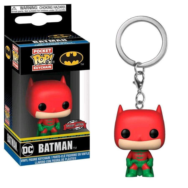Image Batman - Batman (Holiday) Pop! Keychain [RS]