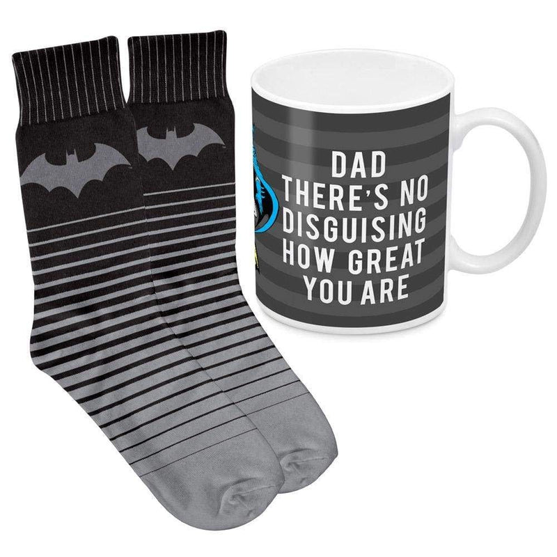 Image Batman Coffee Mug and Socks Gift Pack Dad Theres No Disguising How Great You Are
