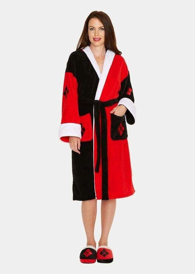 Image Batman - Harley Quinn Hooded Fleece Bathrobe