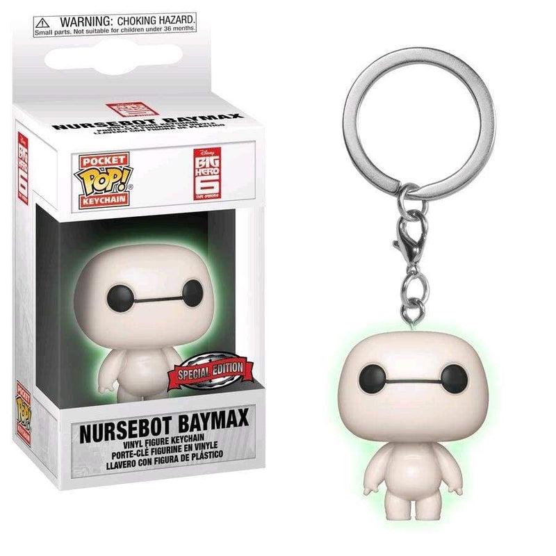 Image Big Hero 6 - Nursebot Baymax Glow US Exclusive Pocket Pop! Keychain [RS]