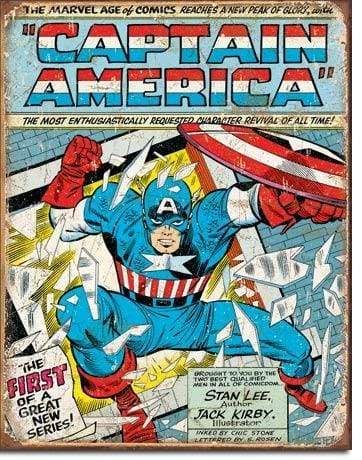 Image Captain America - Comic Retro Tin Sign