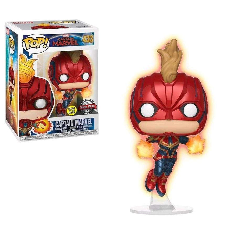 Image Captain Marvel - Captain Marvel Masked Flight Glow US Exclusive Pop! Vinyl [RS]