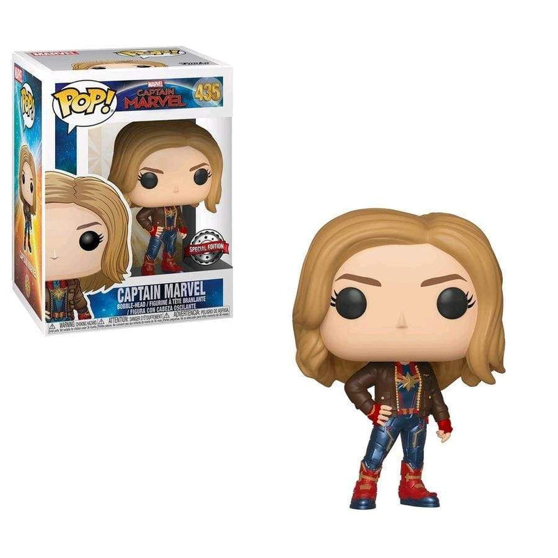 Image Captain Marvel - Captain Marvel with Jacket US Exclusive Pop! Vinyl [RS]