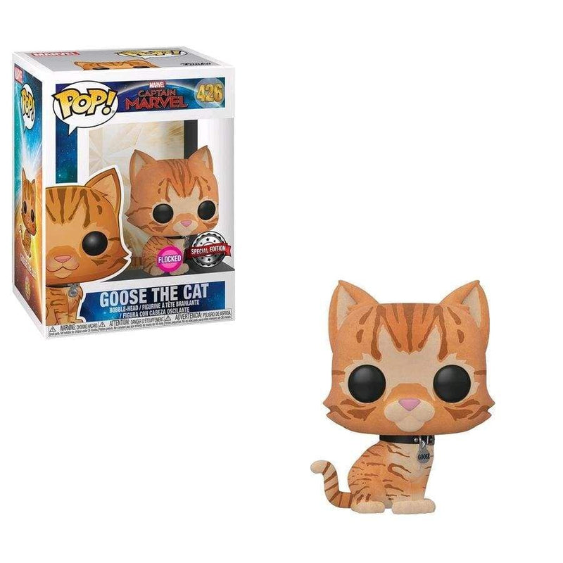 Image Captain Marvel - Goose the Cat Flocked US Exclusive Pop! Vinyl [RS]