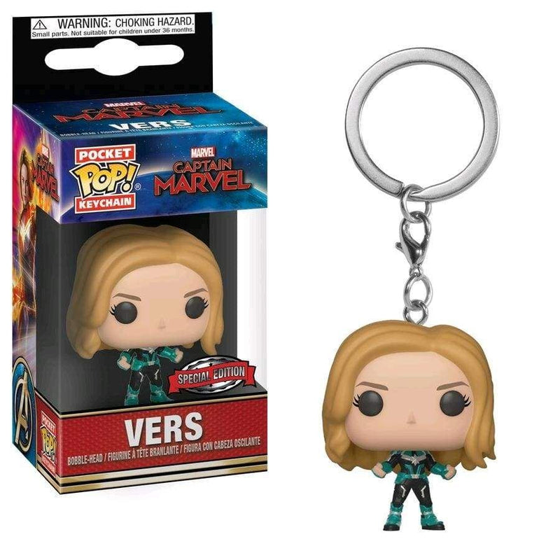Image Captain Marvel - Vers US Exclusive Pop! Keychain [RS]