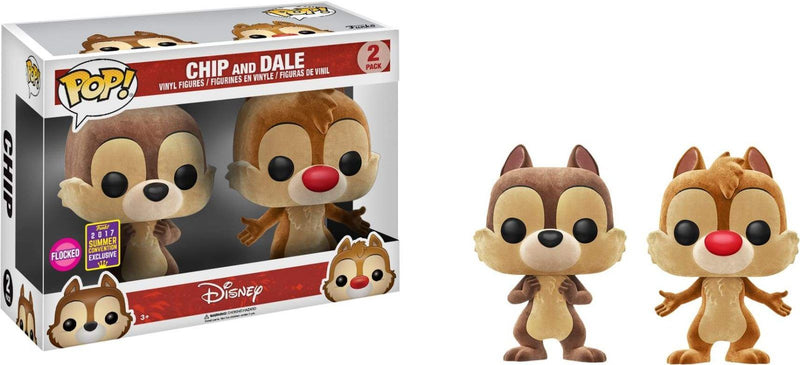 Image Disney - Chip & Dale Flocked SDCC 2017 US Exclusive Pop! Vinyl 2-Pack [RS] (Max 3)