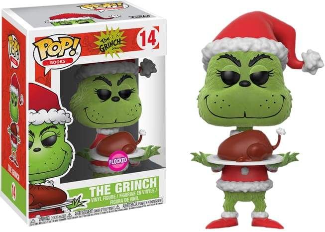 Image Dr Seuss - The Grinch with Roast Beast Flocked US Exclusive Pop! Vinyl [RS]
