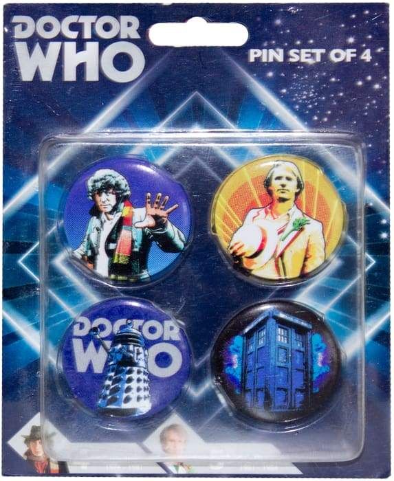 Image Dr Who - Retro Pinset of 4