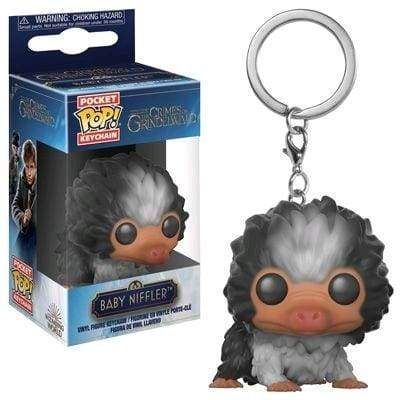 Image Fantastic Beasts 2: The Crimes of Grindelwald - Baby Niffler Black Grey Pocket Pop! Keychain