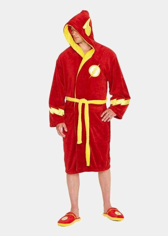 Image Flash - Flash hooded Fleece Bathrobe