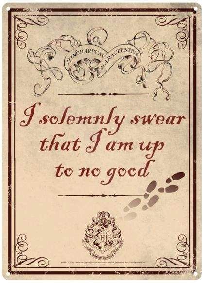 Image Harry Potter - Tin Sign Small Up to No Good