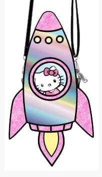 Image Hello Kitty - Spaceship Holographic Glitter Crossbody Bag
