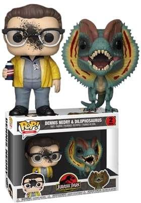 Image Jurassic Park - Nedry Dilophosaurus Pop! 2pk