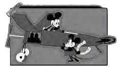 Image Mickey Mouse - Mickey Black & White Airplane Purse