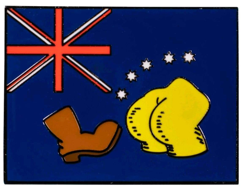 Image Simpsons - Bart vs Australia Flag Enamel Pin