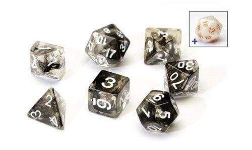 Image Sirius Dice - Polyhedral Dice Set- Translucent Black Cloud