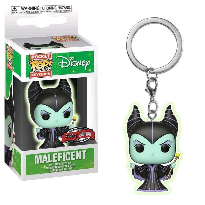 Image Sleeping Beauty - Maleficent Glow US Exclusive Pocket Pop! Keychain [RS]