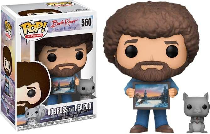 Image The Joy of Painting - Bob Ross and Pea Pod US Exclusive Pop! Vinyl [RS]