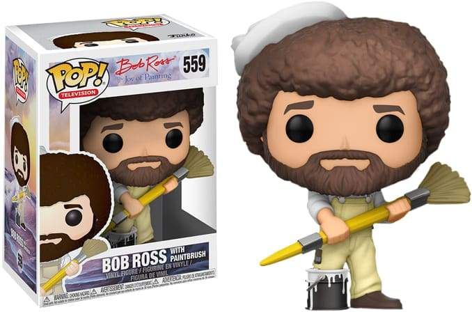 Image The Joy of Painting - Bob Ross with Paintbrush Pop! Vinyl