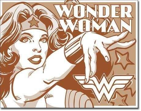 Image Wonder Woman - Sepia Retro Tin Sign